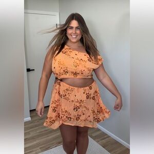 Peppermayo Orange Floral Dress